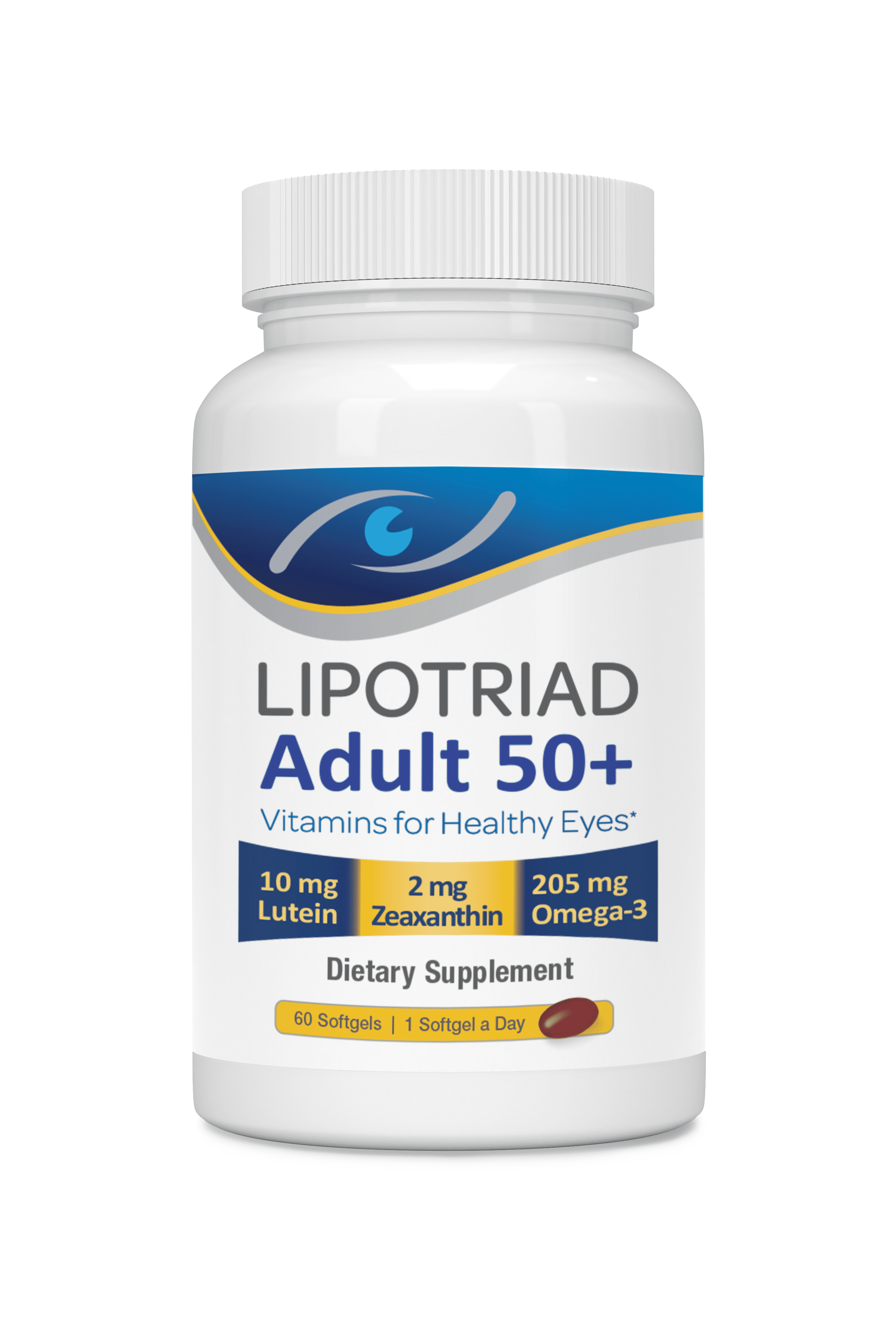 Lipotriad Adult 50+ Eye Vitamin and Mineral Supplement w/10mg Lutein