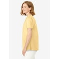 thumbnail image 3 of Woman Within Plus Size Pintucked Half-Button Tunic, 3 of 5