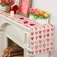 thumbnail image 3 of Valentines Day Table Runner, Pink Red Hearts Valentine's Day Runner Table Decoration, 13x90 inch, Polyester, 3 of 7