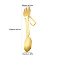 thumbnail image 4 of Tenedor Cuchara 5 en 1 Portátil Multifuncional para Senderismo/Mochilero (Oro), 4 of 7