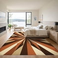 thumbnail image 3 of ODIKA 4'x6' Machine Washable Non-Slip Area Rug, Geometric Burnt Orange High Traffic Rug, Orange, 1279892, 3 of 7
