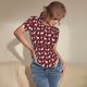 thumbnail image 3 of Balery Christmas And New Year Body de cuello redondo de manga corta para mujer Tops de manga corta Tops básicos-XX-Large, 3 of 7