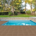 thumbnail image 4 of 12"x12" Interlocking Deck Tiles, 27Pcs Square Plastic Outdoor Flooring for Backyard Garden Deck Poolside, All-Weather & Waterproof Patio Flooring, Straight-Dark Brown, 4 of 5