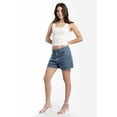 thumbnail image 2 of Loose Mom Short a rayas /Juvenil, 6933 (Mezclilla tono medio) azul ECH, 2 of 3