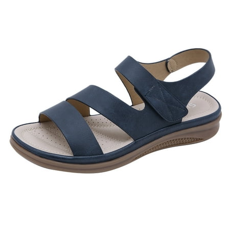 

Womens Orthotic Sandals Ladies Lightweight Athletic Sandals Anti-slip Thick Cushion Slippers Sandals Comfortable Arch Support Sandals Blue 6