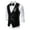 Black1, variant on Men's Sequin Shiny Vest Slim Fitted Button Down V Neck Sleeveless Suit Party Nightclub Waistcoat Set with Bow Tie