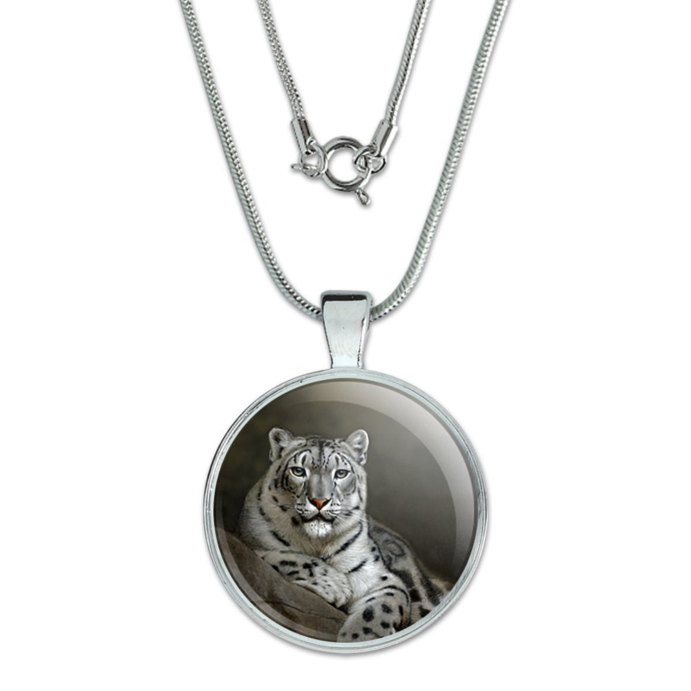snow leopard necklace