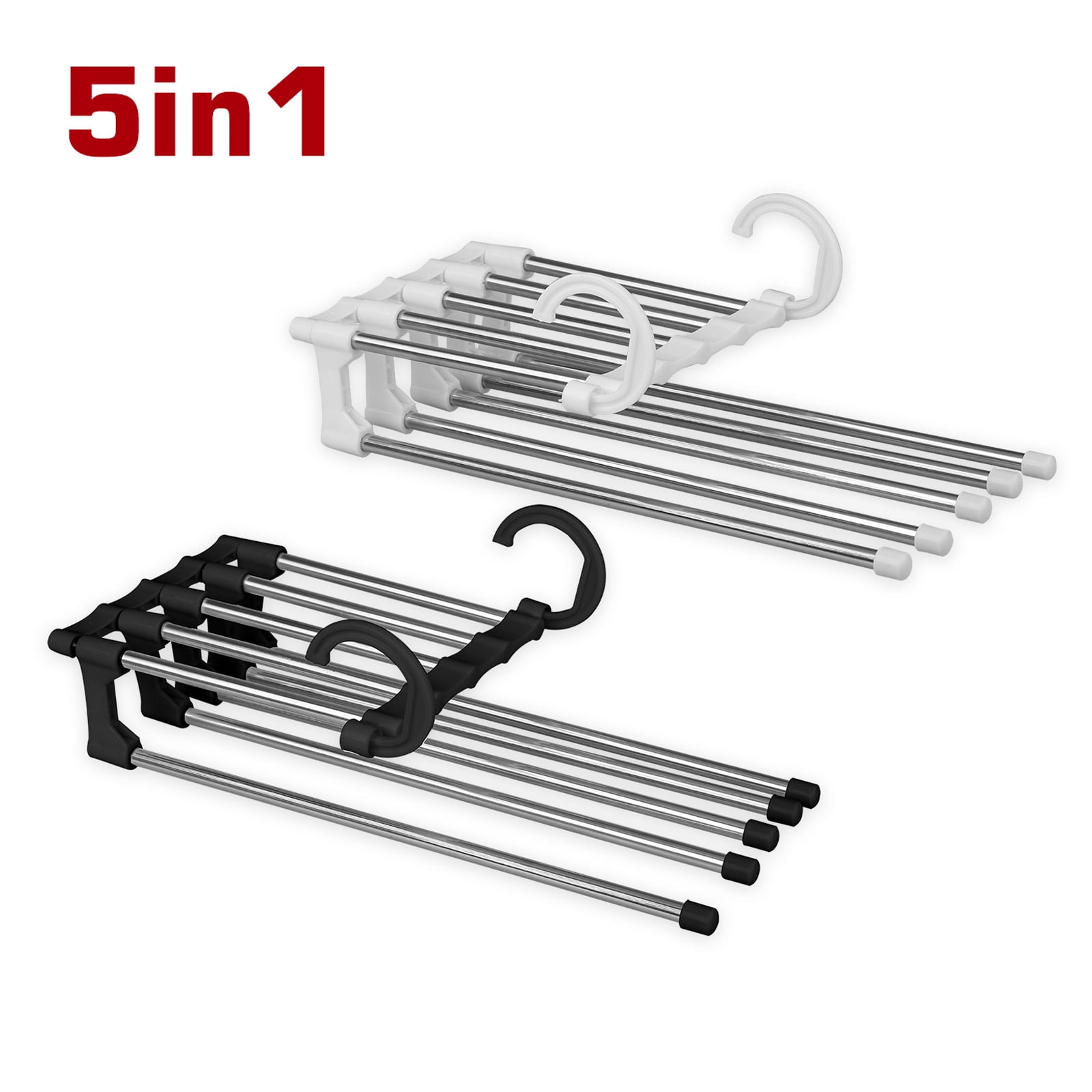 6 packs Trouser Hangers TAROME Stainless Steel Pants Hanger Space Saving S-Type Clothes Pants Hanger Non-Slip Closet Organizer for Jeans Trousers Towels Scarfs Clothes 