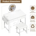 thumbnail image 4 of JEZWX 31.5" Vanity Desk with Mirror, Lights, Chair & Outlet, 4 of 8