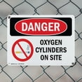 thumbnail image 5 of (2 Pack) Oxygen Cylinders On Site OSHA Danger Sign 14 Inch X 10 Inch Plastic Sign, Weather Resistant, UV Protected for Workplace, Business, and Construction Site, Made in the USA, 5 of 8