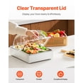 thumbnail image 3 of Stainless Steel 1.5 Pan Buffet Food Serving Container with Clear Lid and Ice Tray for Restaurant Hotel Kitchen Party Display, 3 of 6