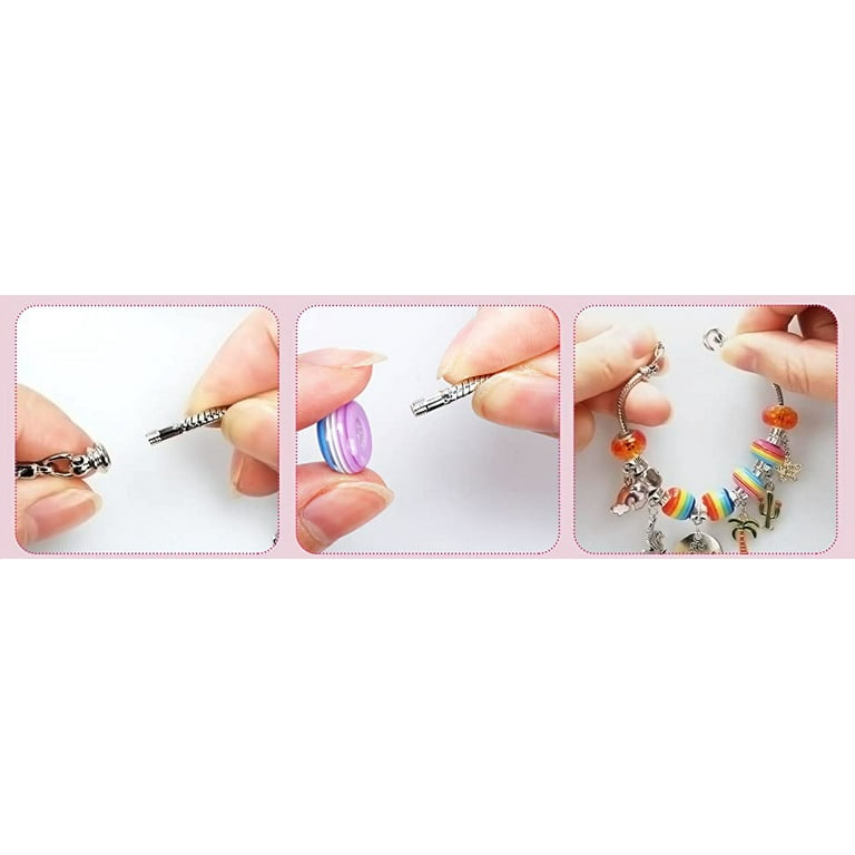 GONGYIHONG Bracelet Making Kit , Charm Bracelet Making Kit for Girls Teens Age 8-12