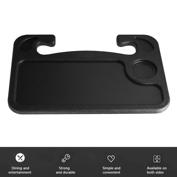 Bandeja de escritorio para volante de vehículo de coche para comer portátil (caja grande negra) Ehuebsd Accesorios para autos y motos