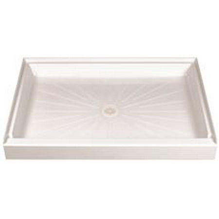 Durabase Fiberglass Rectangular Shower Floor, White, 34 X 48 (Best Way To Clean Fiberglass Shower Pan)