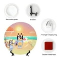 thumbnail image 5 of Lsque Bluey Pattern Ceramic Decorative Plate Decorative Plates with Display Stand Personalized Porcelain Plate Ceramic Ornaments for Wall Hanging Decoration-6in, 5 of 6