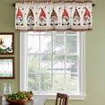 thumbnail image 4 of 2 Pack Valances for Windows, Boho Gnomes Window Valances for Living Room/Bedroom/Bathroom, Farmhouse Vintage Geometric Mushroom Brown Light Filtering Kitchen Curtain Valance 54"W x18" L, 4 of 9