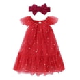 thumbnail image 1 of adviicd Robe Fleurie pour Filles Robe pour Petites Filles Manches Courtes Décontractée Robe d'Été pour Enfants Rouge,80, 1 of 5