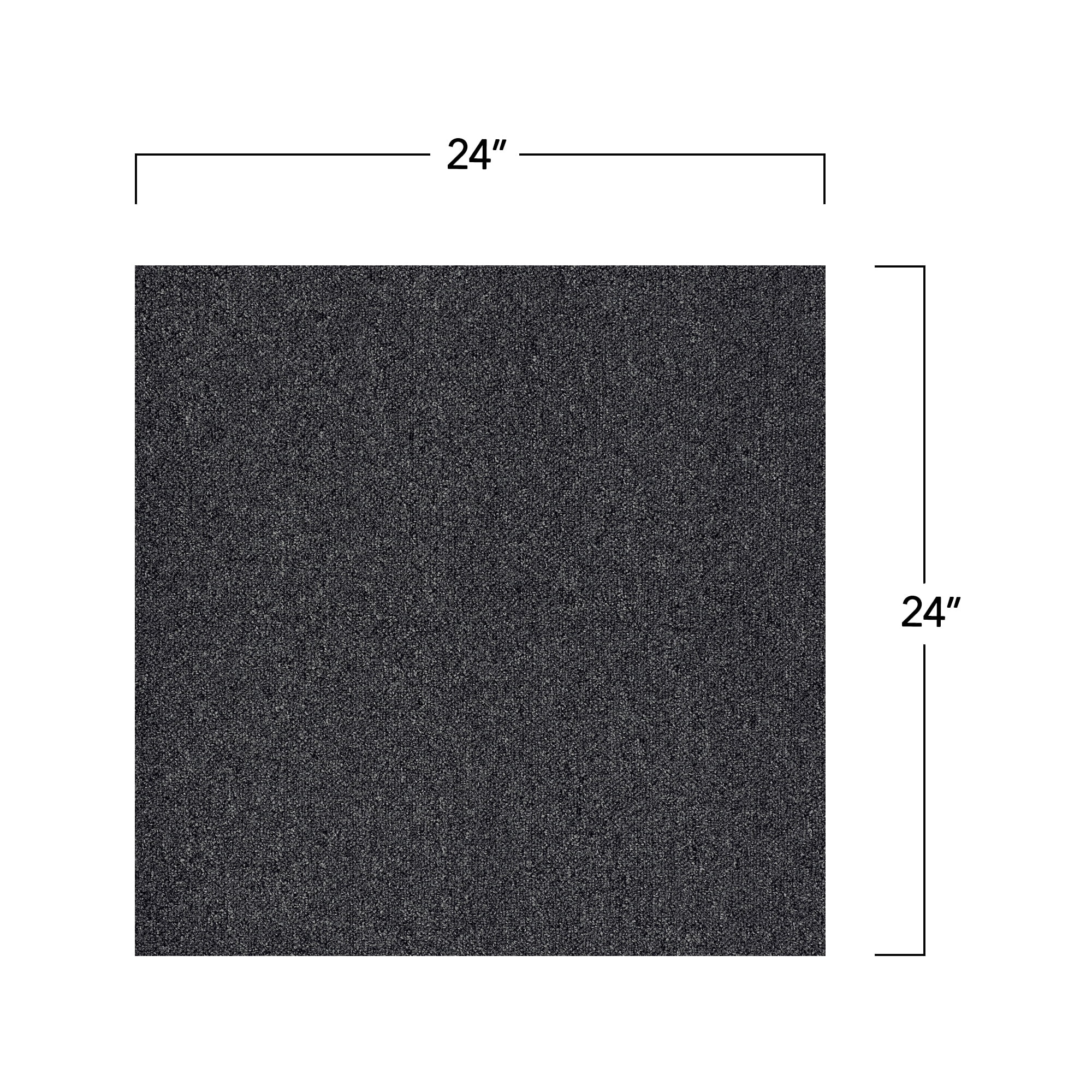Mohawk Advance 24" x 24" Carpet Tile with Colorstrand® Nylon Fiber in Black (96 sq ft per carton)