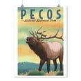 thumbnail image 2 of Pecos National Historical Park, Elk, Lithograph (9x12 Wall Art Print, Home Decor), 2 of 3