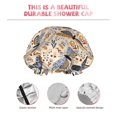 thumbnail image 3 of Kdxio Butterflies Print Shower Cap for Women,Elastic and Reusable,Double Waterproof Layers Bathing Hat, 3 of 6