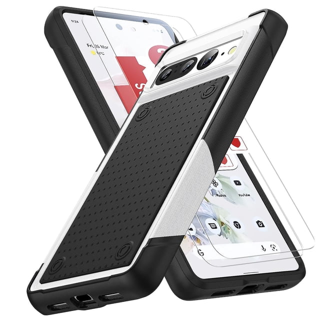 Funda para Google Pixel 7 Pro, doble capa de protección, a prueba de golpes, protección para pantalla y cámara.