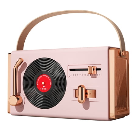 Pink Outdoor Bluetooth Speaker Portable Decorative High Sound Quality USB Sticks Support Retro Bluetooth Speaker for Living Room Office