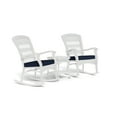 thumbnail image 2 of Tortuga Outdoor Portside Plantation Rocking Chair 3 Piece Set - White w/ Navy Cushion, 2 of 8