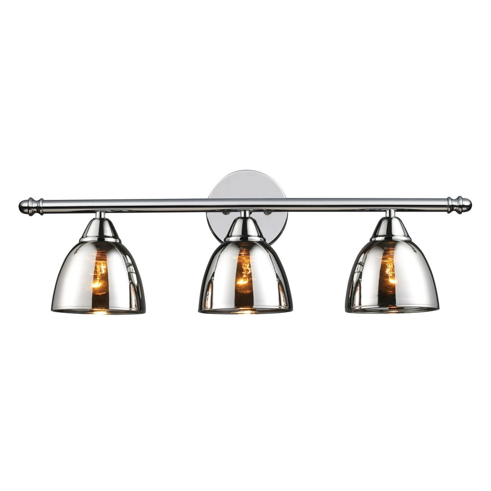 Reflections 3Light Vanity Sconce in Polished Chrome with Chromeplated
