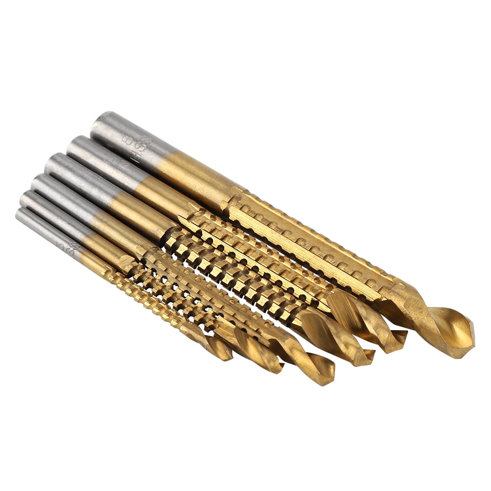 Metal 6-9/64" Titanium-Coated Drill-Bits For Wood Plastic 6 X Life Time 