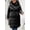 Black, variant on Women's Plus Size Long Puffer Coat Bubble Padded Insulated Winter Jacket with Faux Detachable Faux Fur Collar