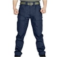 thumbnail image 6 of Tdoqot Mens Cargo Pants- Waterproof Baggy Straight Leg Casual Stretch Work Pants Navy Size 32, 6 of 9
