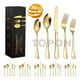 thumbnail image 1 of Juego De Cubiertos Acero Inoxidable Cucharas y Tenedores para Cocinar Dorado Topon 20/24/30/40 Piezas Gao Jiahui unisex, 1 of 2