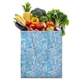 thumbnail image 1 of Symmetrical Wood Grain Canvas Tote – Rustic Reusable Shopping Bag, 1 of 6