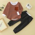 thumbnail image 2 of Vedolay Boys Fashion Outfits Boy Fall Long Clothing Sets Long Sleeve Tee Pants Playwear Outfits,BW2 12-18 Months, 2 of 3