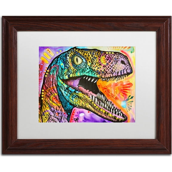 Trademark Fine Art "Raptor" Canvas Art by Dean Russo, White Matte, Wood Frame