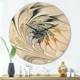 thumbnail image 2 of Designart 'White Stained Glass Fractal Floral Art' Modern Wood Wall Clock, 2 of 5