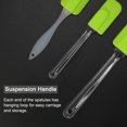 thumbnail image 4 of 3pcs Kitchen Cooking Flexible Silicone Spatula Set Heat Resistant Turner Scraper Baking Utensils Green, 4 of 7