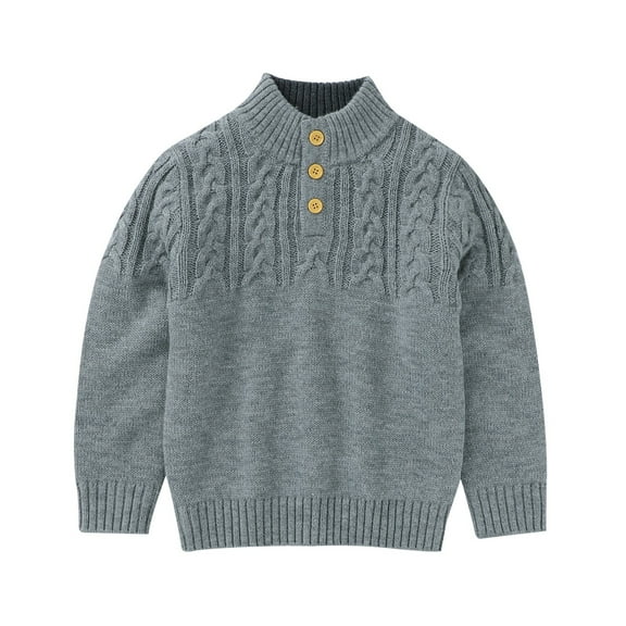 Boys Christmas Sweater Baby Toddler Girls Kids Boys Patchwork Sweaters Warm Jacket Cotton Knit Button Closure Coat Outwear Tops