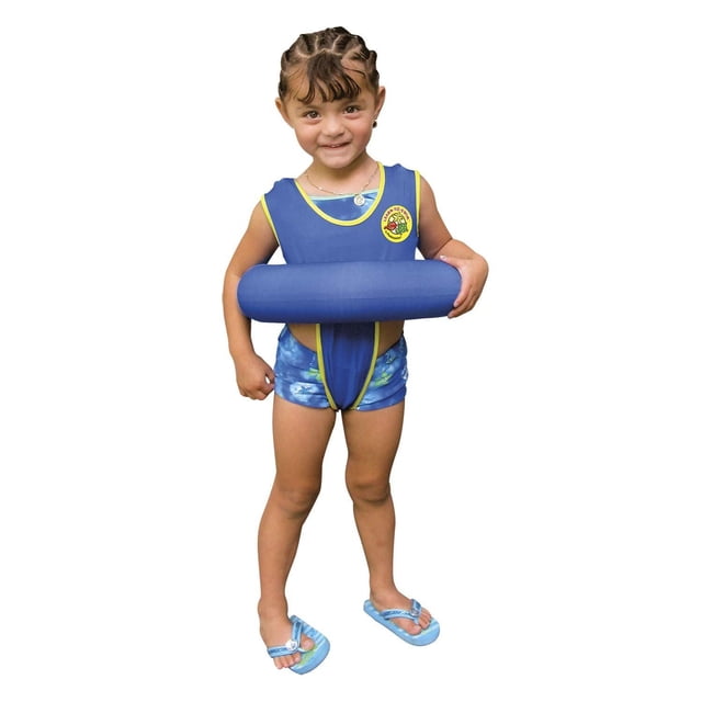 Chaleco de Aprendizaje para Nadar Poolmaster Azul con Tubo Ajustable para Niños de 3 a 6 Años