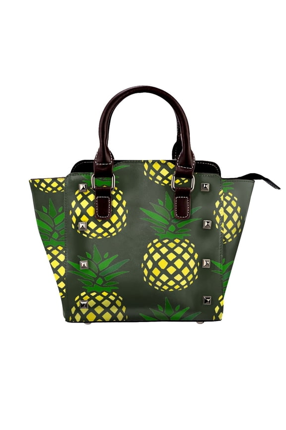 Pineapple Rivet Fashion One-Shoulder Women's Handbag Tote Bag