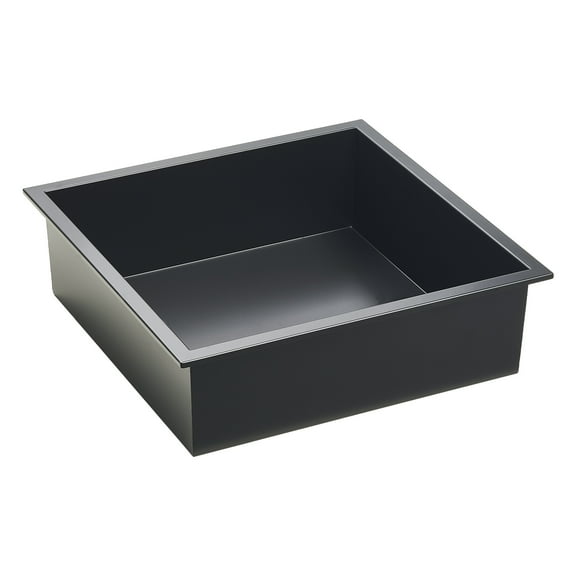KFFKFF Shower Caddy, 13 x 13 x 4 inch In-Wall Storage, Robust Stainless Steel Contemporary Soap & Shampoo Holder, Water-Resistant Seal, Sturdy & Simple to Mount, Black for Restroom