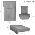 thumbnail image 5 of Shiatsulogic Pedicure Chair Cushion Cover Set (Chocolate), FX Vibration Massage Chair Cover, Nail Salon Pedicure Equipment and Furniture, 5 of 6