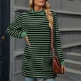 thumbnail image 6 of Kaemgyyd Womens Tunic Tops Casual Mock Neck Long Sleeve Lightweight Shirt Stripe Trendy Fall Pullover with Pocket, 6 of 6