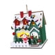 thumbnail image 2 of Adorno navideño de casa de madera para colgar, decoración de edificios, escena, juguete para niños en miniatura techo de nieve, 2 of 9