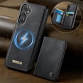thumbnail image 2 of CaseMe Leather For Samsung Galaxy S26 5G Case【RFID Blocking】 2 In 1 Detachable Leather Wallet Magnetic Flip Cover Multi-Card Slots Case,Black,For Galaxy S26 (5G), 2 of 9