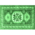 thumbnail image 1 of Ahgly Company Indoor Rectangle Geometric Emerald Green Traditional Area Rugs, 5' x 8', 1 of 4