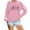 Pink, variant on Fiaer Merry Christmas Women Sweatshirts Cute Xmas Tree Graphic Long Sleeve Plus Size Crew Neck Baggy Holiday Tops Pink XL