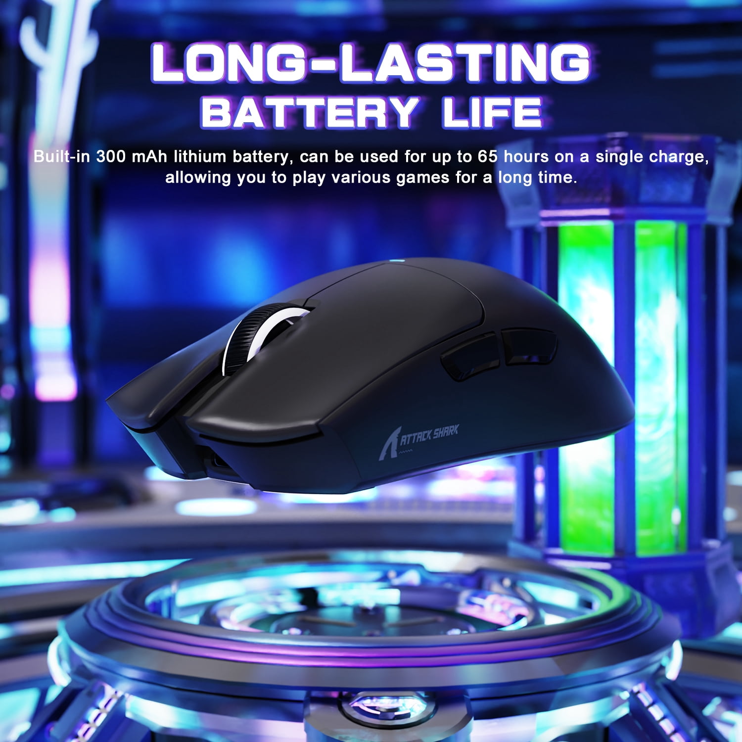 ATTACK SHARK X11SE Wireless Gaming Mouse, PixArt PAW3311 Gaming Sensor, BT/2.4G Wireless/Wired, 65 Hours Battery, Upgrade BK52820 Chip
