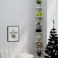 thumbnail image 3 of 7 Tier White Floating Shelves, Wall Shelf Unit for Wall Decor Vanity Bedroom Living Room, Vertical Wall-Mount Shelves, Narrow Storage Shelving, 4-Tier Lack Display Shelf, 35.9 x 7.9 x 7.9 in Set of 2, 3 of 8