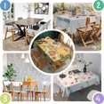 thumbnail image 6 of Fall Sunflower Pumpkin Rectangle Tablecloth 60"x102",Waterproof Polyester Rectangle Table Cloth, Wipeable Spillproof Polyester Tablecloth for Dining, Camping, Indoor and Outdoor, 6 of 6